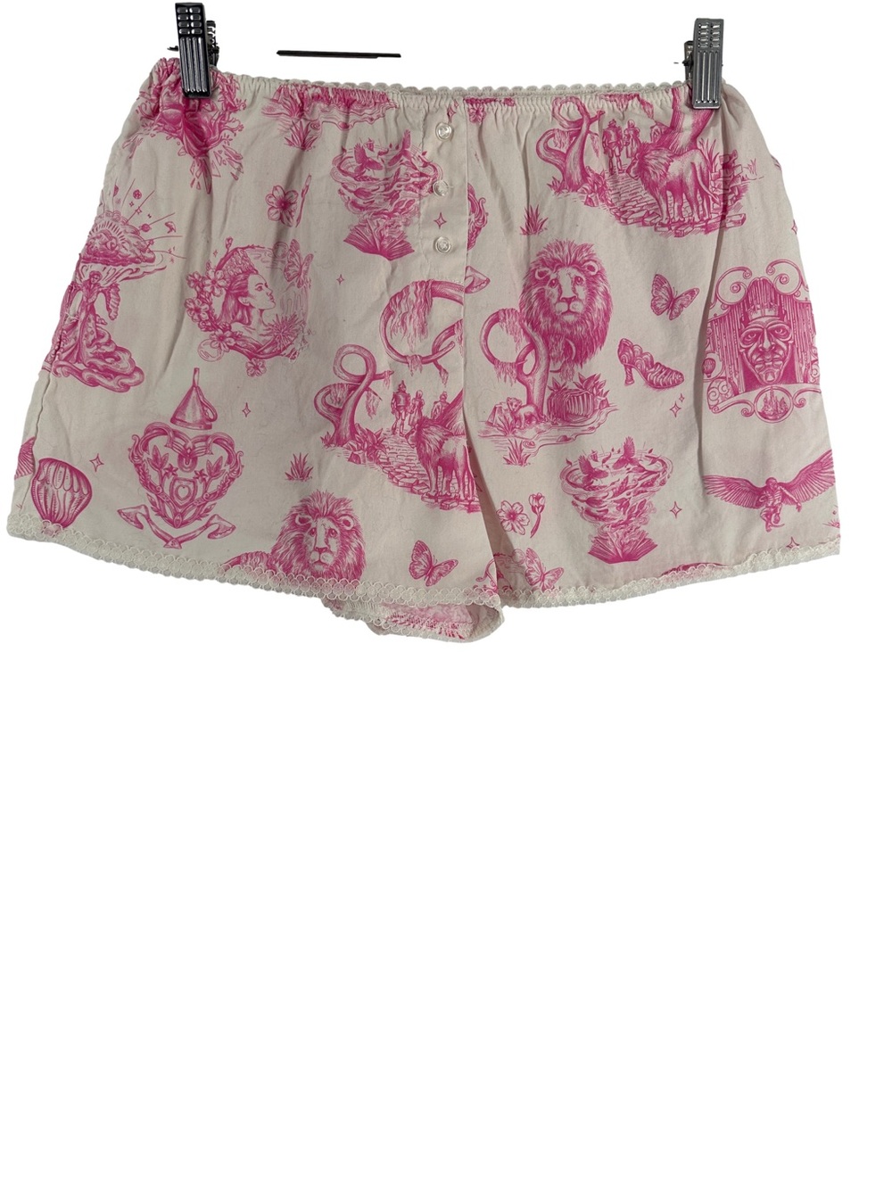 Katie Kime Wicked the movie pj boxer shorts Glinda  
Elphaba lace trim sz xs